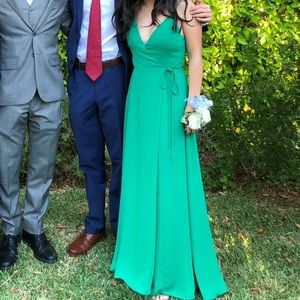 Fame and Partners Tilbury Wrap Dress in Green